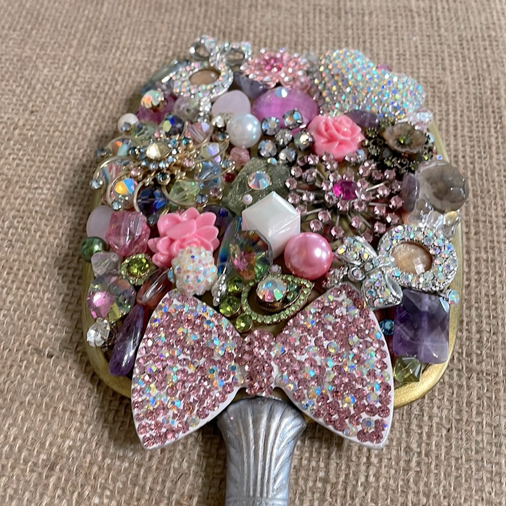 Vintage Hand Held Vanity Mirror